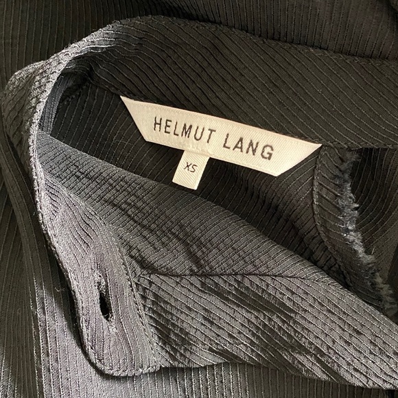 HELMUT LANG Black Button Down Open Back Blouse XS - Picture 3 of 9